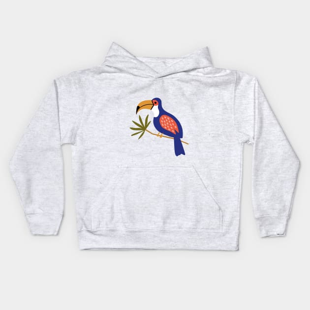 Toucans & Pineapples #1 Kids Hoodie by worldnomadfolk@gmail.com